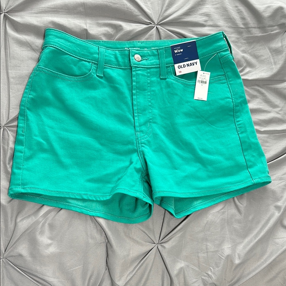 Old Navy Women's Teal High-Rise Shorts